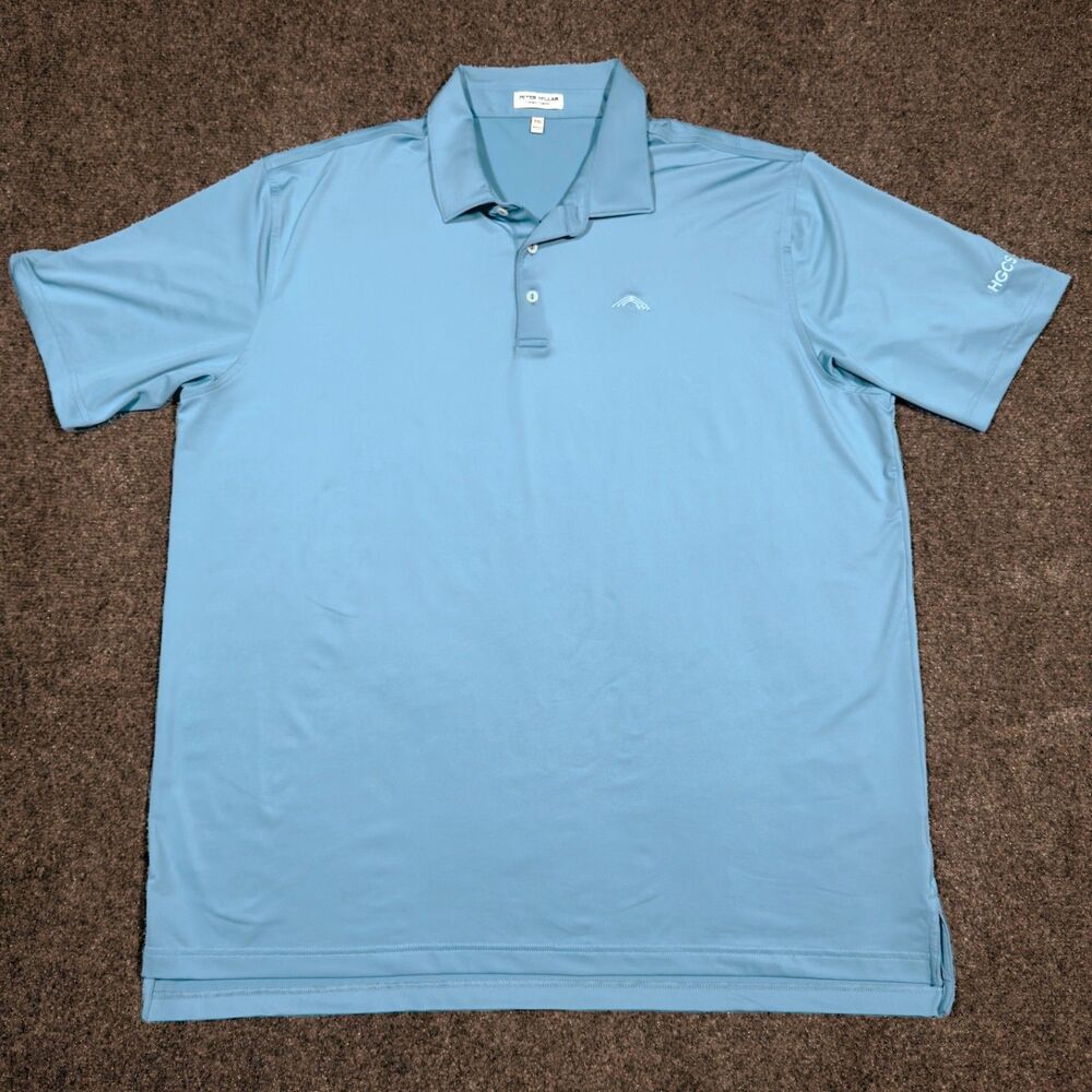 Peter Millar Summer Comfort Blue Golf Hawaii HGCSA Polo Shirt XXL 2XL - Picture 2 of 7